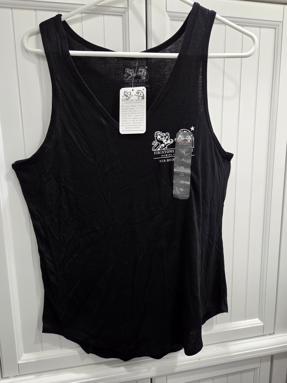 Firestone Walker Brewing Company NWT Size: Womens 2X Black Logo Tank Top